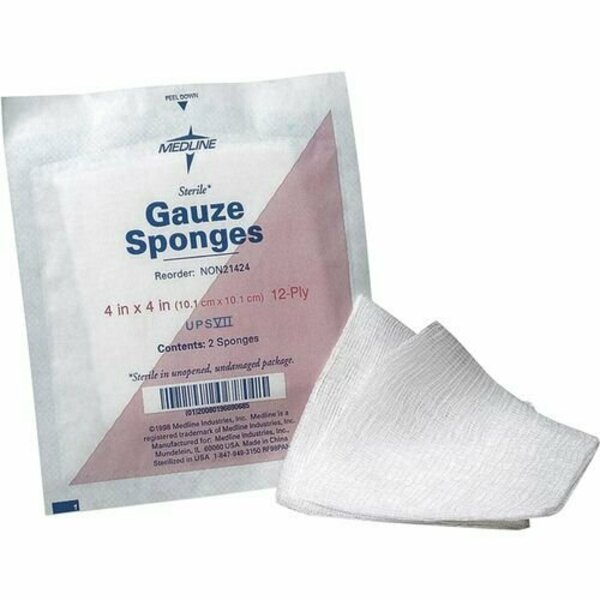 Medline Industries GAUZE, 12PLY, 4inX4in, 50PK MIINON21424